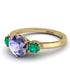 Classic 3 Stone Tanzanite Engagement Ring - Sofia No. 204