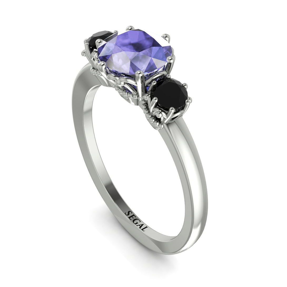 Classic 3 Stone Tanzanite Engagement Ring - Sofia No. 209