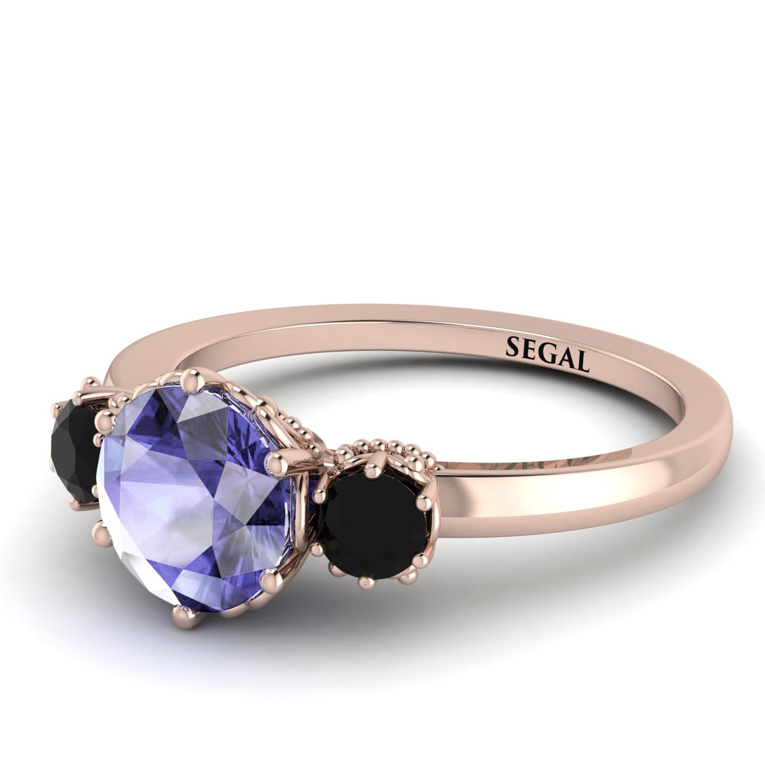 Classic 3 Stone Tanzanite Engagement Ring - Sofia No. 208