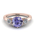Classic 3 Stone Tanzanite Engagement Ring - Sofia No. 202 image 1