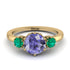 Classic 3 Stone Tanzanite Engagement Ring - Sofia No. 204 image 1
