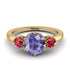 Classic 3 Stone Tanzanite Engagement Ring - Sofia No. 210