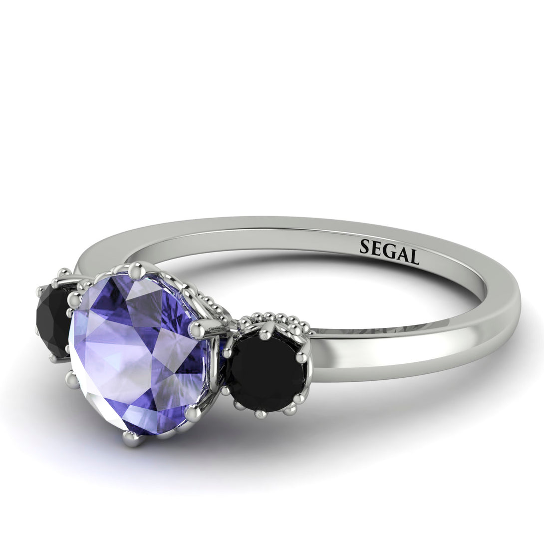 Classic 3 Stone Tanzanite Engagement Ring - Sofia No. 209
