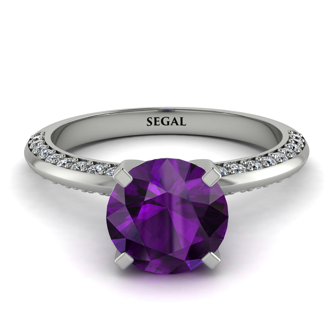 Classic Amethyst Ring With A Twist - Leilani No. 303