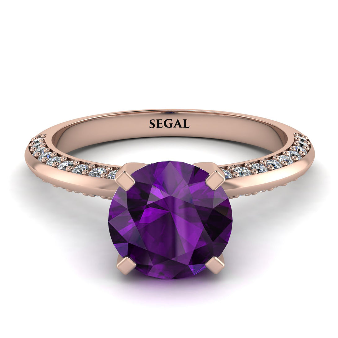 Classic Amethyst Ring With A Twist - Leilani No. 302
