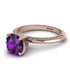 Classic Amethyst Ring With A Twist - Leilani No. 302