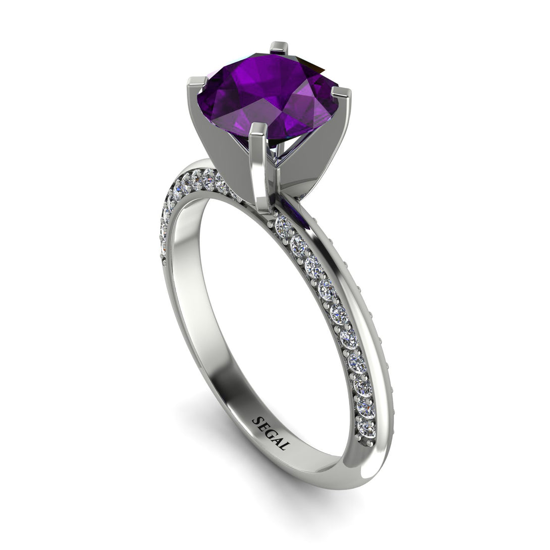 Classic Amethyst Ring With A Twist - Leilani No. 303