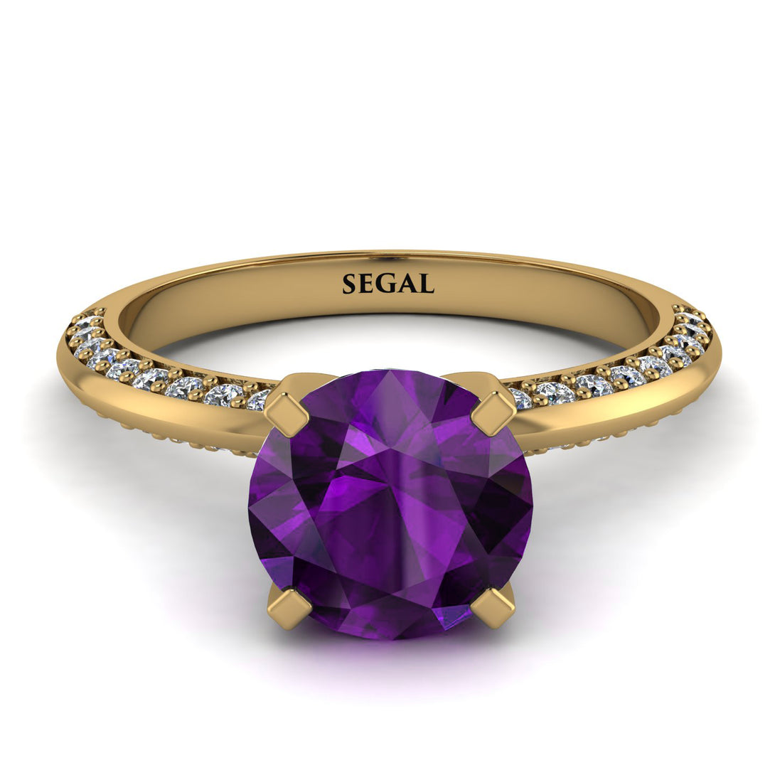 Classic Amethyst Ring With A Twist - Leilani No. 301