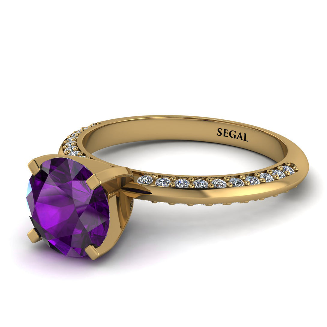 Classic Amethyst Ring With A Twist - Leilani No. 301