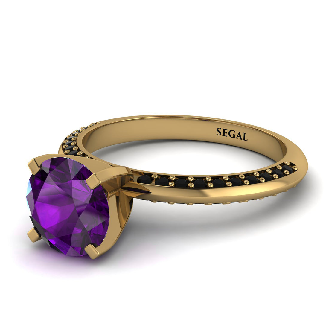 Classic Amethyst Ring With A Twist - Leilani No. 307