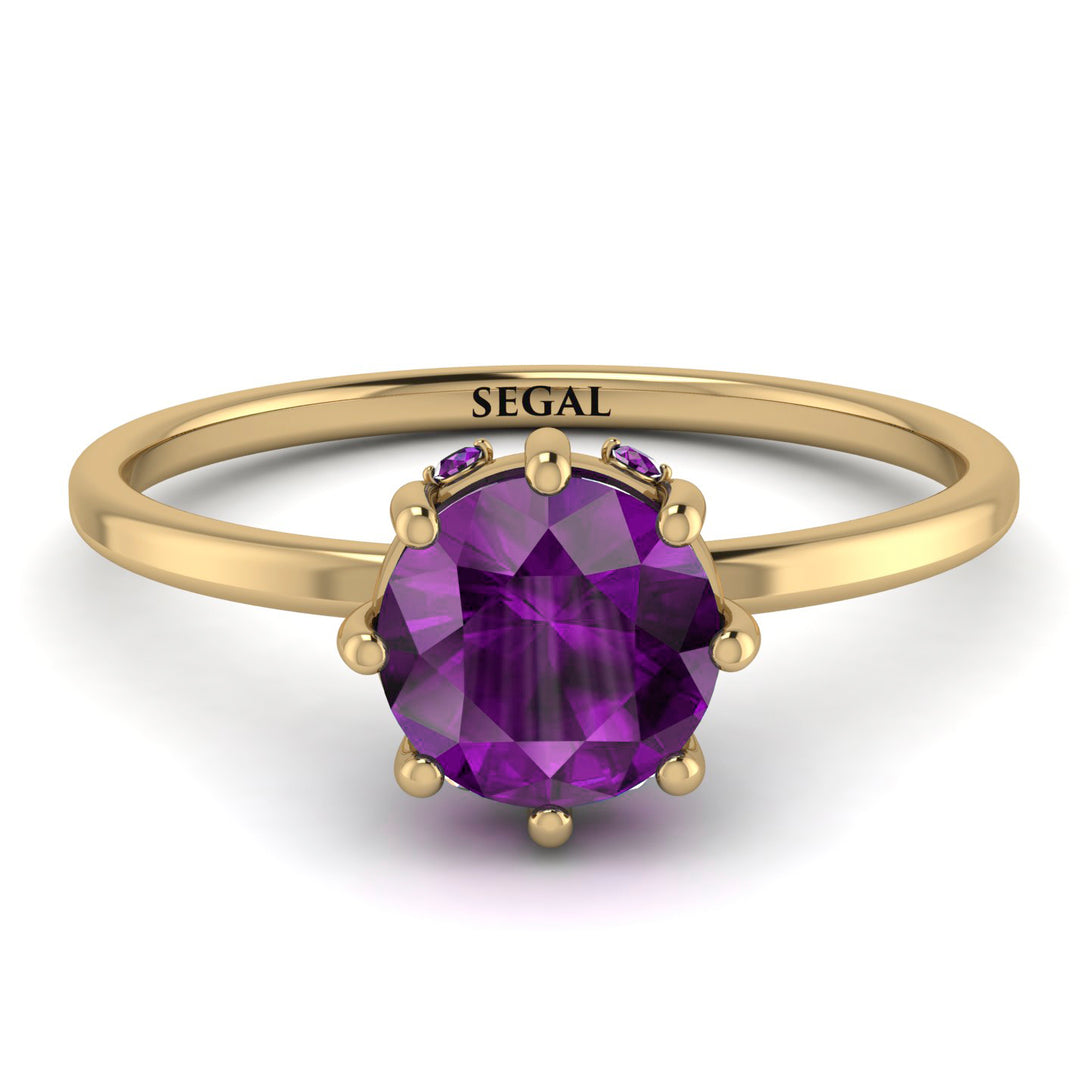 Classic Amethyst Ring With Hidden Stones - Elliana No. 301