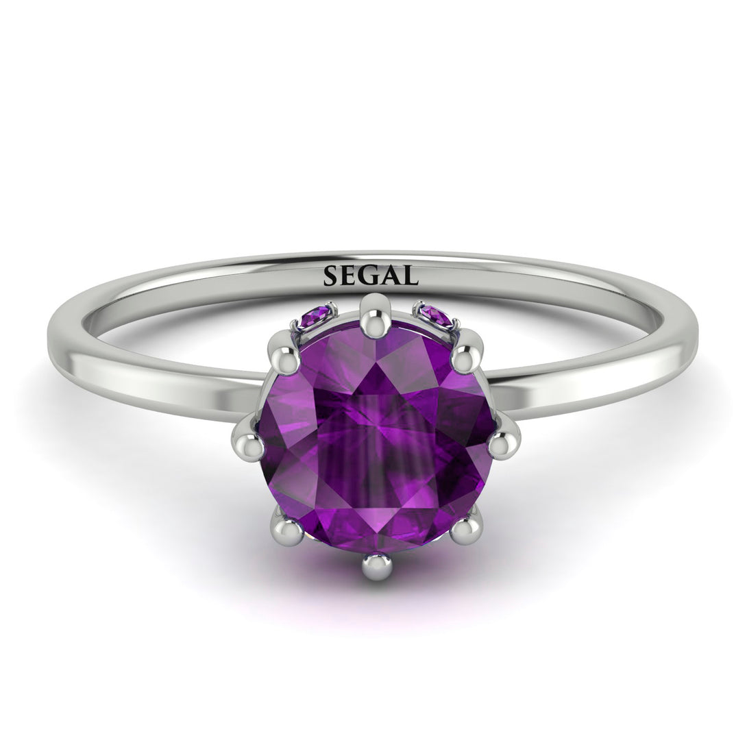 Classic Amethyst Ring With Hidden Stones - Elliana No. 303