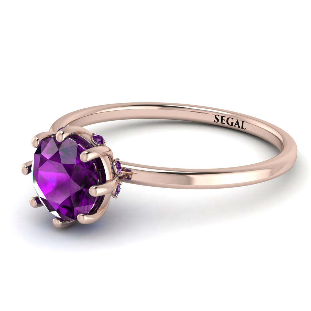 Classic Amethyst Ring With Hidden Stones - Elliana No. 302