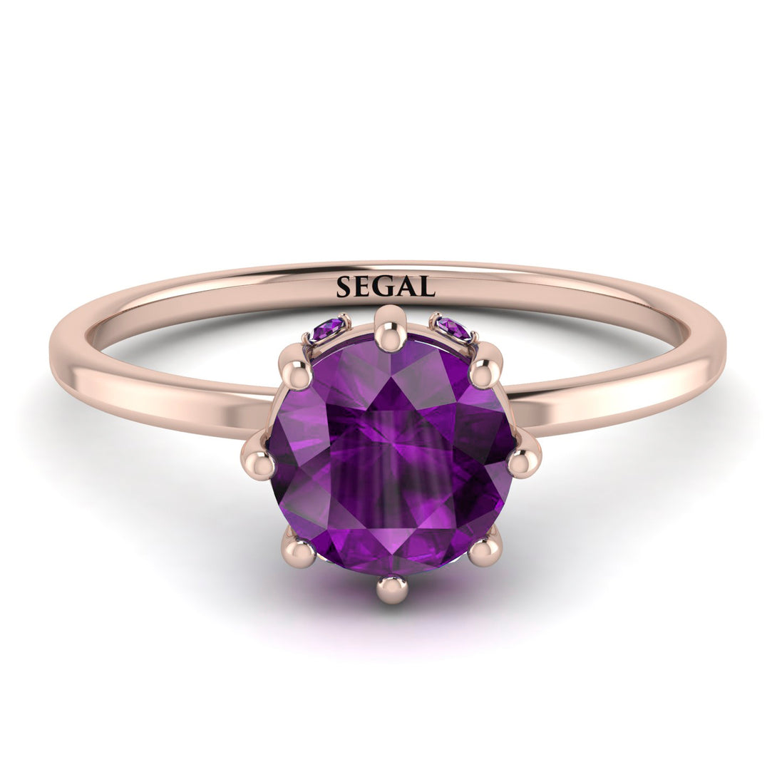Classic Amethyst Ring With Hidden Stones - Elliana No. 302