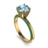 Classic Aquamarine Ring With A Twist - Leilani No. 404