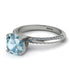 Classic Aquamarine Ring With A Twist - Leilani No. 403