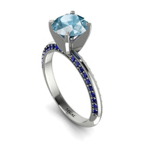 Classic Aquamarine Ring With A Twist - Leilani No. 415 image 1