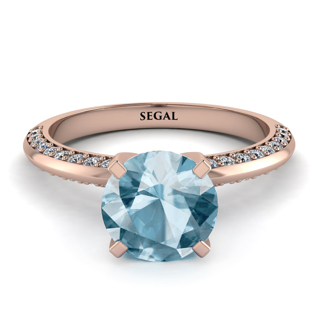 Classic Aquamarine Ring With A Twist - Leilani No. 402