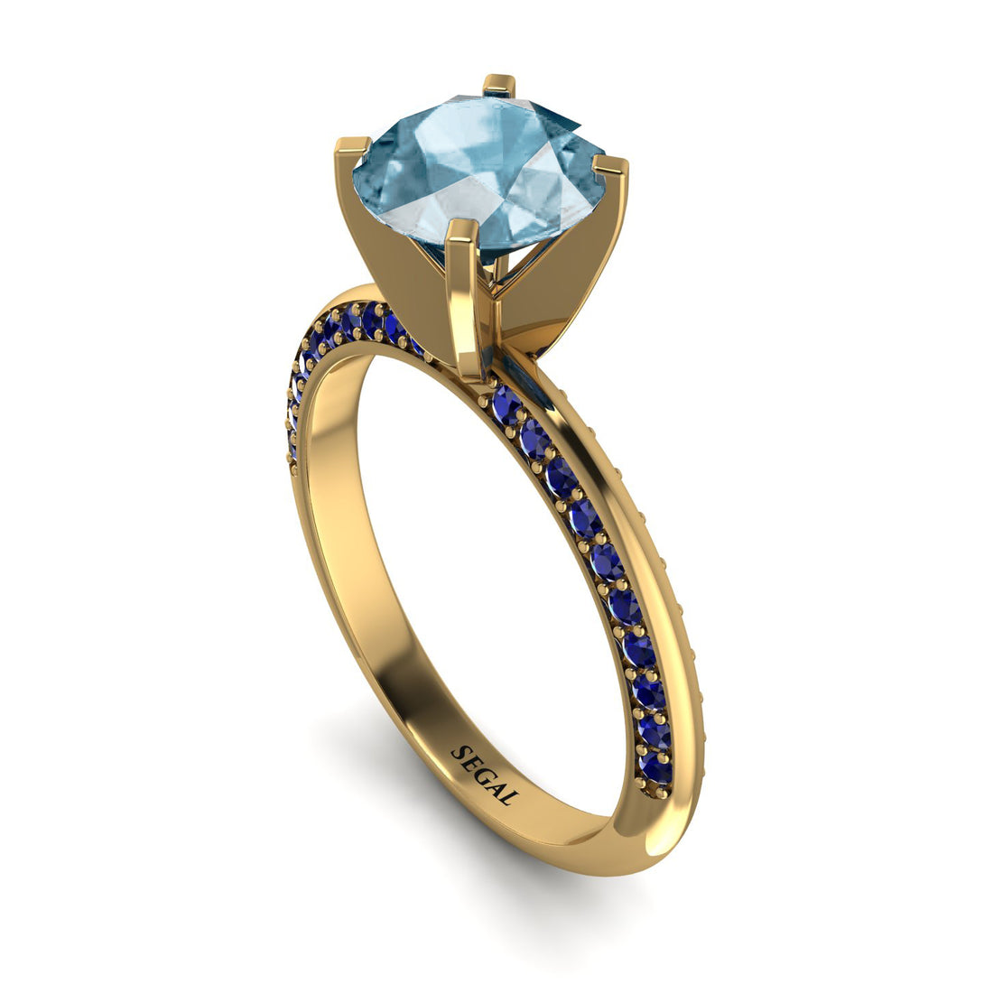 Classic Aquamarine Ring With A Twist - Leilani No. 413