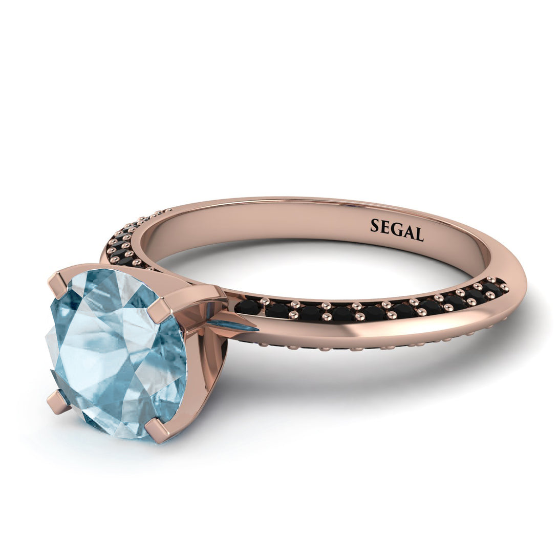 Classic Aquamarine Ring With A Twist - Leilani No. 408