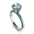 Classic Aquamarine Ring With A Twist - Leilani No. 406 image 1
