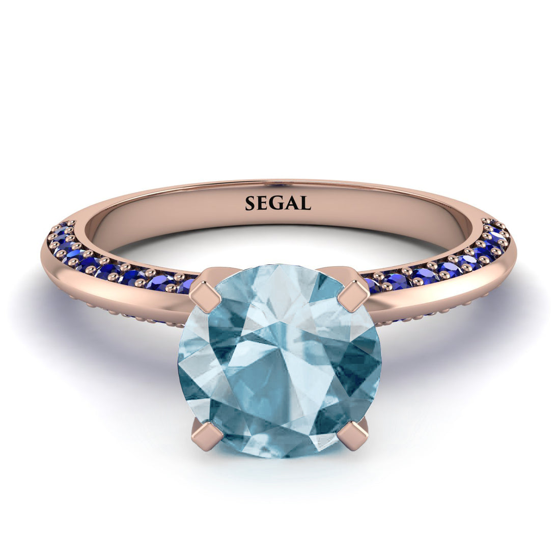 Classic Aquamarine Ring With A Twist - Leilani No. 414