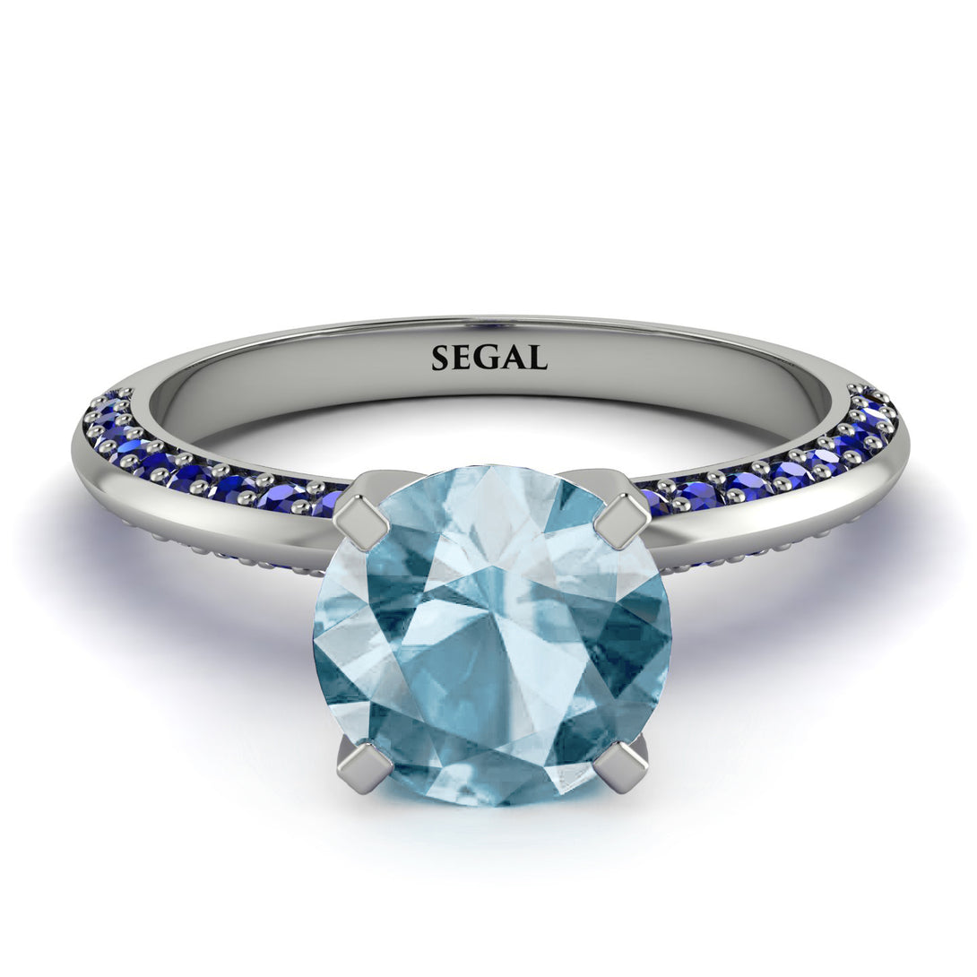 Classic Aquamarine Ring With A Twist - Leilani No. 415