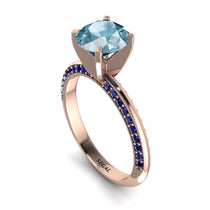 Classic Aquamarine Ring With A Twist - Leilani No. 414 image 1