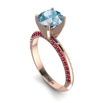 Classic Aquamarine Ring With A Twist - Leilani No. 411 image 1