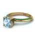 Classic Aquamarine Ring With A Twist - Leilani No. 404