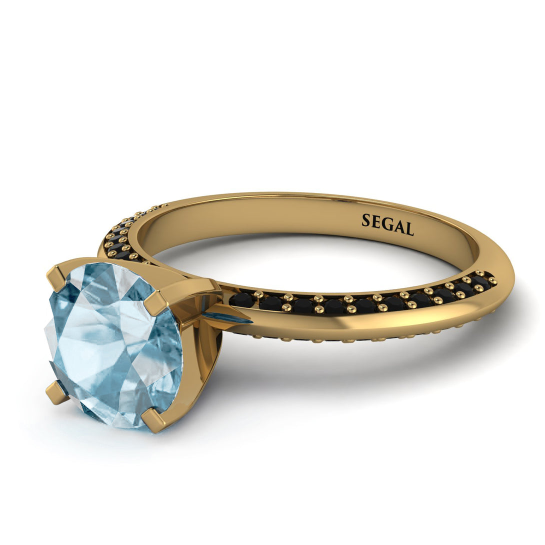 Classic Aquamarine Ring With A Twist - Leilani No. 407