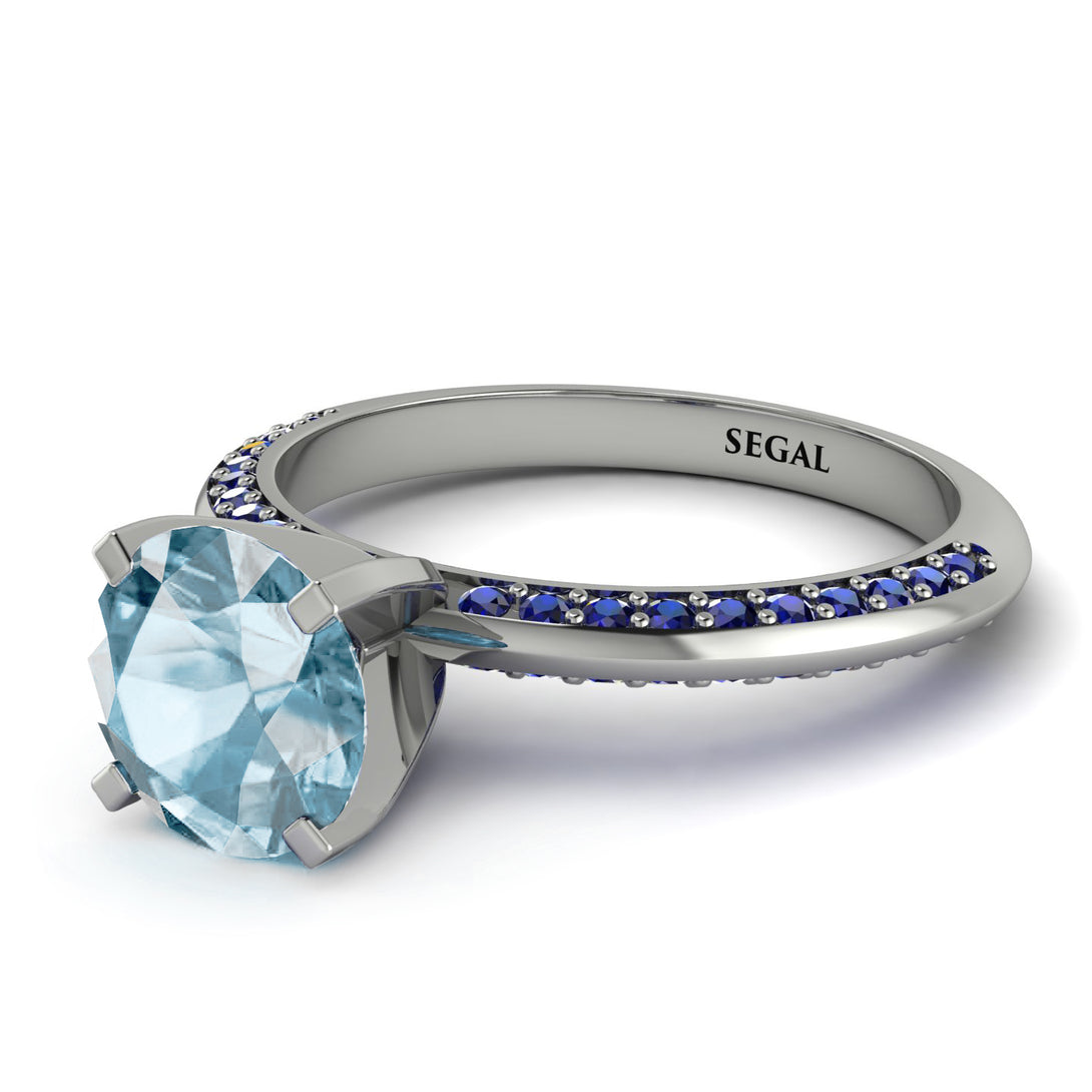Classic Aquamarine Ring With A Twist - Leilani No. 415