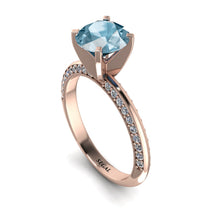 Classic Aquamarine Ring With A Twist - Leilani No. 402 image 1