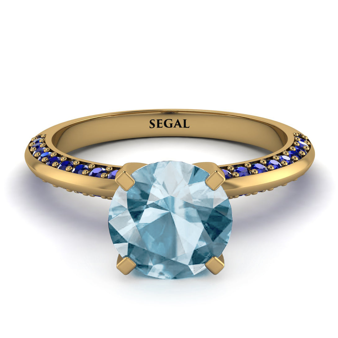 Classic Aquamarine Ring With A Twist - Leilani No. 413