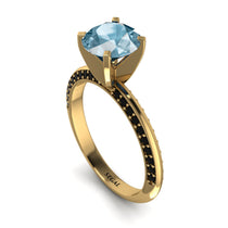 Classic Aquamarine Ring With A Twist - Leilani No. 407 image 1