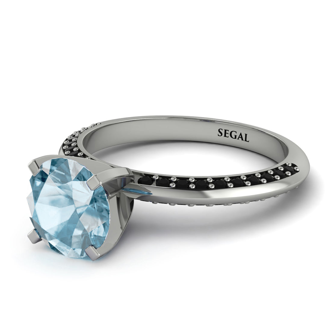 Classic Aquamarine Ring With A Twist - Leilani No. 409