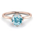 Classic Aquamarine Ring With Hidden Stones - Elliana No. 402 image 3