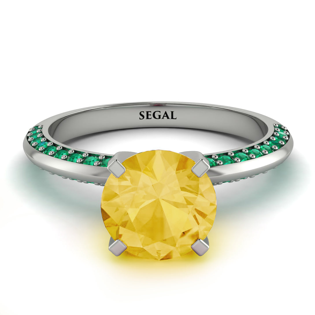 Classic Citrine Ring With A Twist - Leilani No. 606