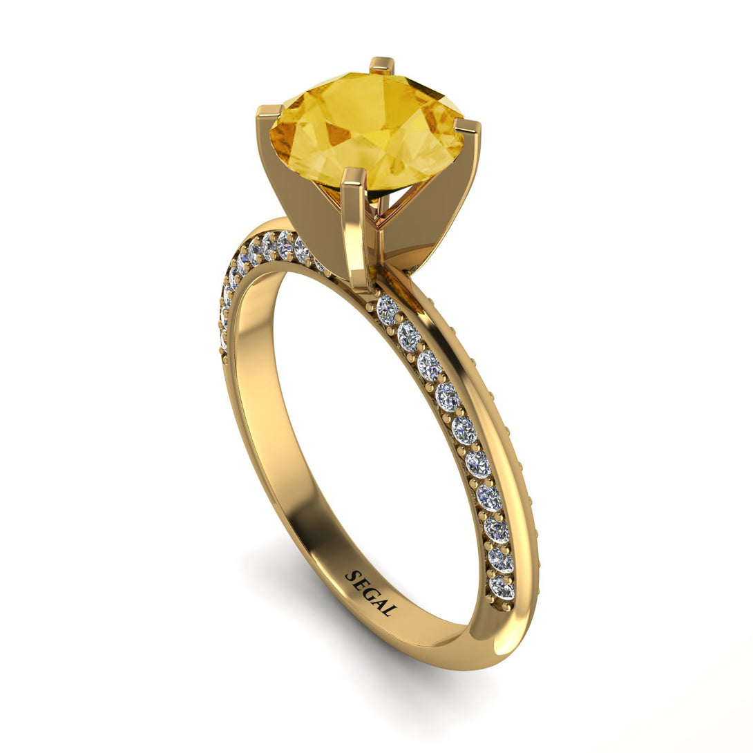 Classic Citrine Ring With A Twist - Leilani No. 601