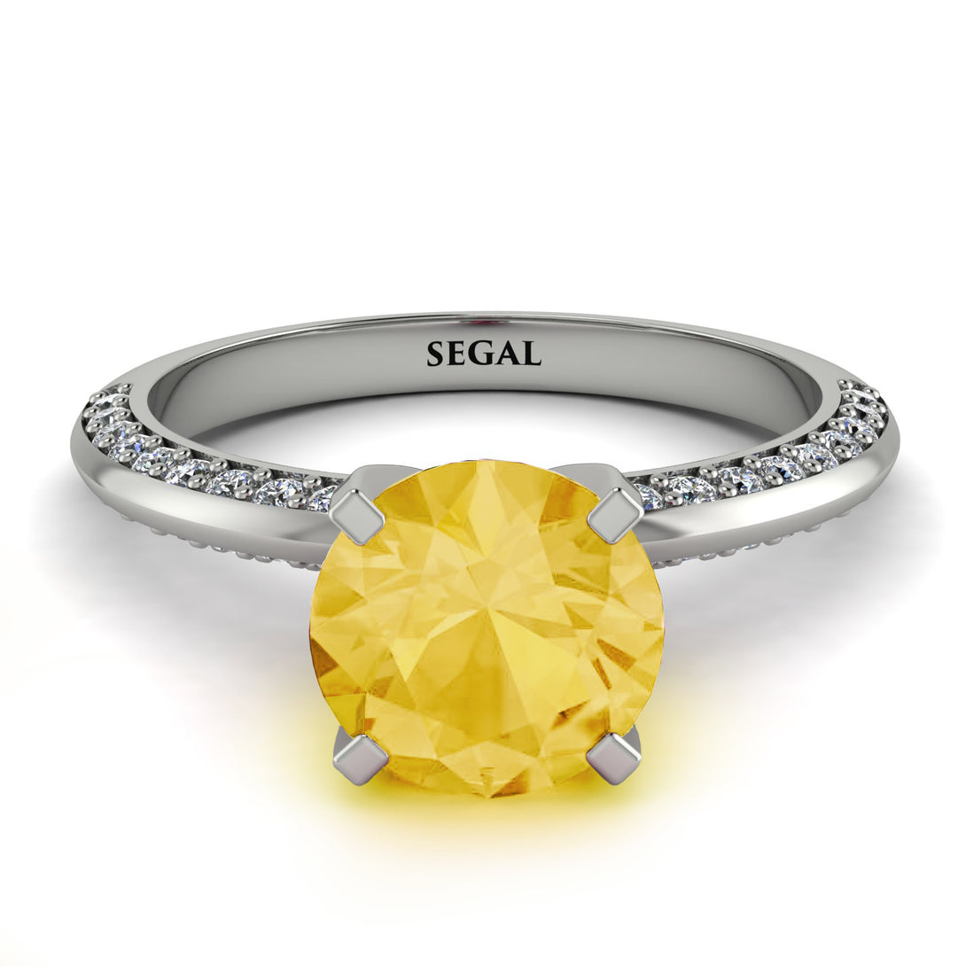 Classic Citrine Ring With A Twist - Leilani No. 603