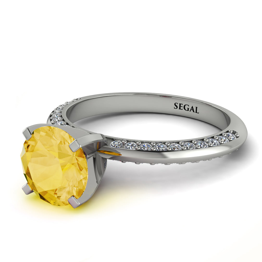 Classic Citrine Ring With A Twist - Leilani No. 603