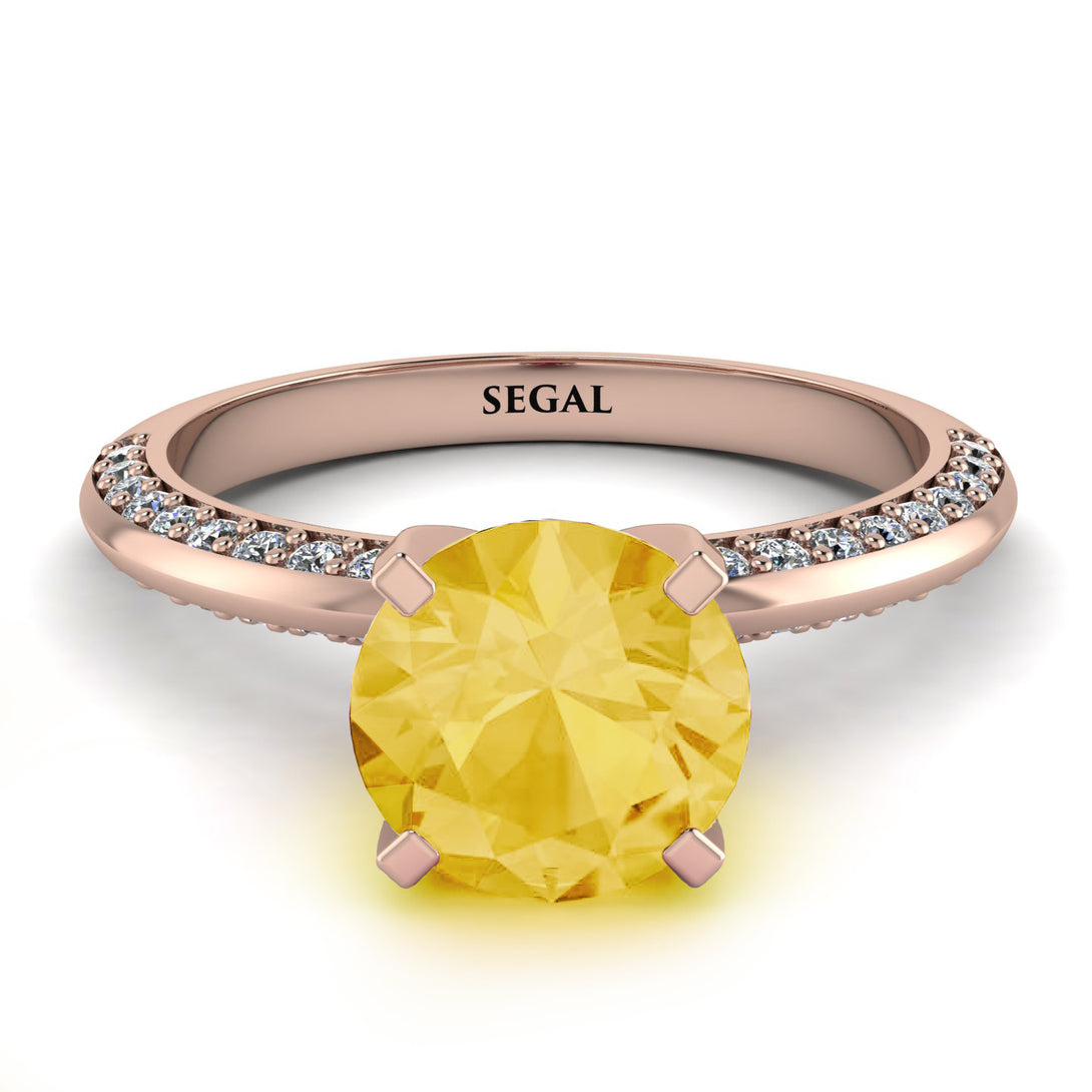 Classic Citrine Ring With A Twist - Leilani No. 602