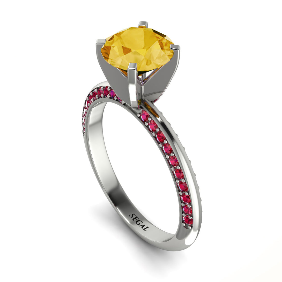 Classic Citrine Ring With A Twist - Leilani No. 612