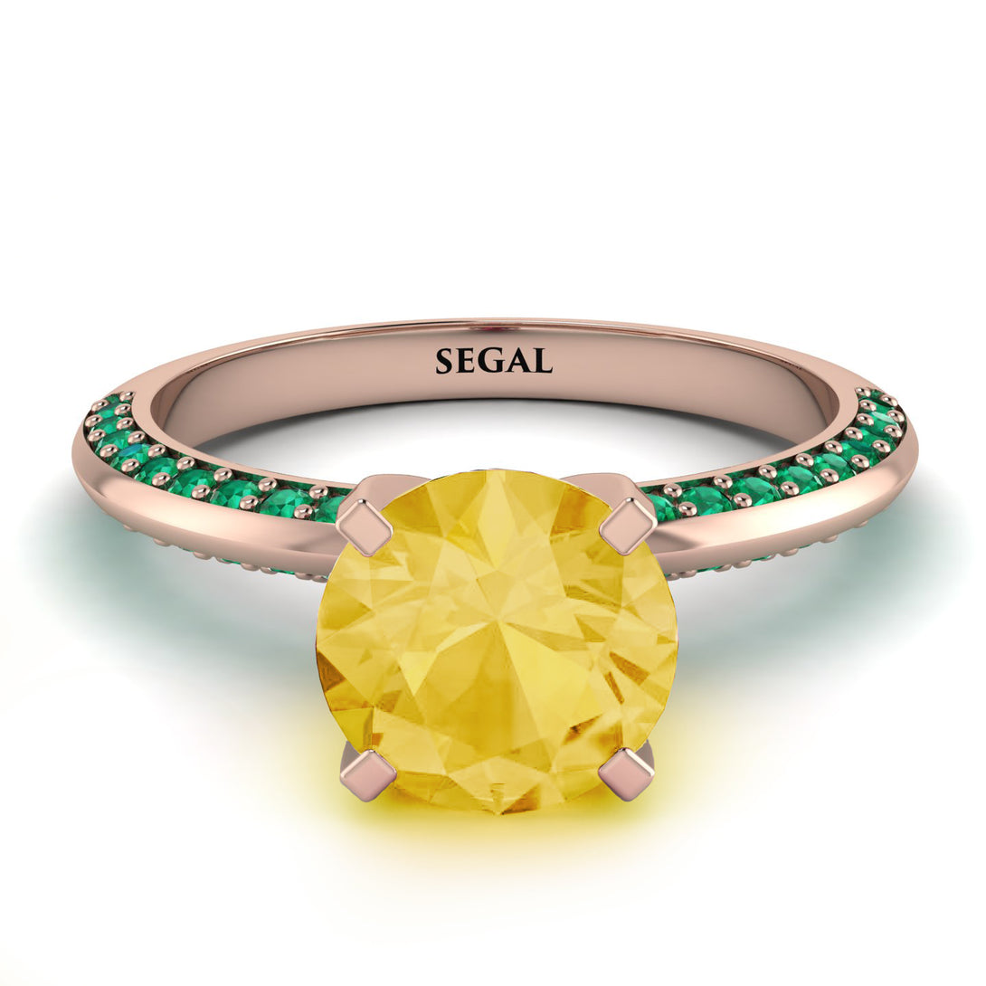Classic Citrine Ring With A Twist - Leilani No. 605