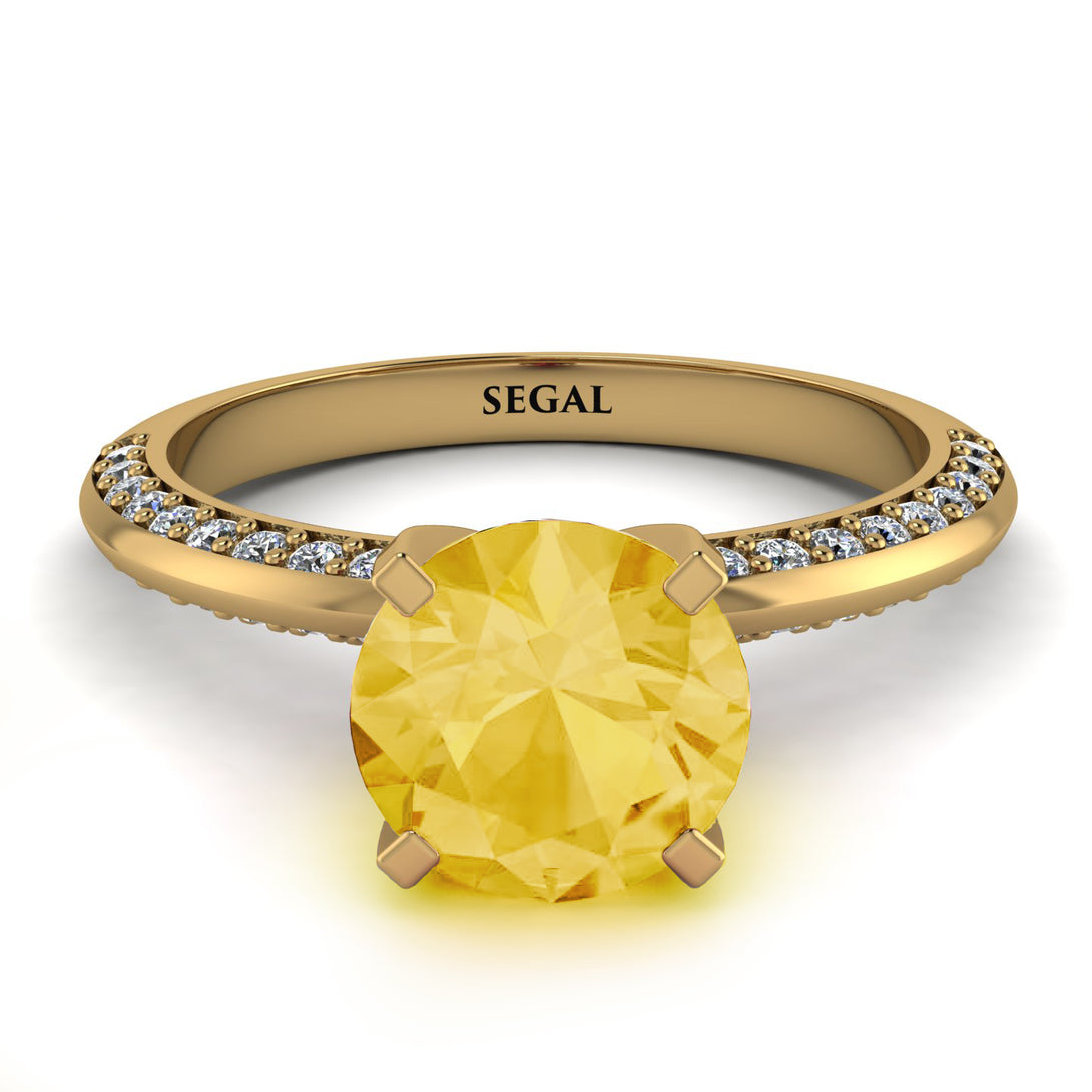 Classic Citrine Ring With A Twist - Leilani No. 601