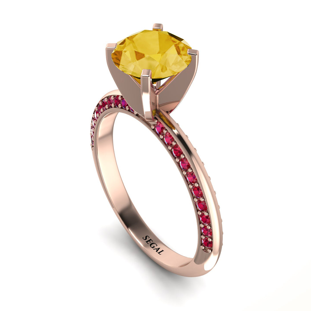 Classic Citrine Ring With A Twist - Leilani No. 611