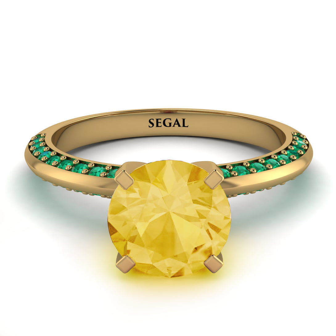 Classic Citrine Ring With A Twist - Leilani No. 604
