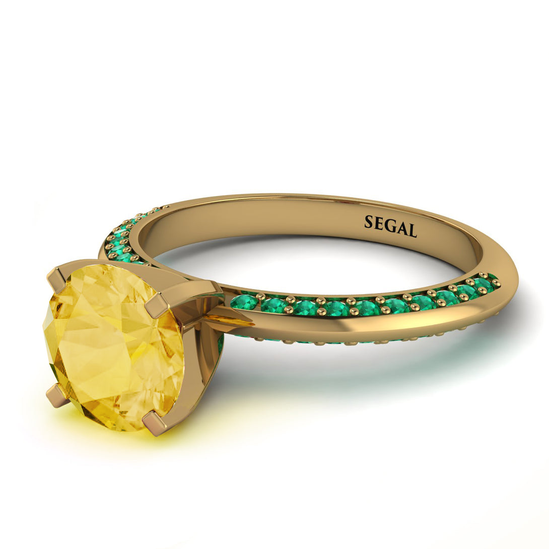 Classic Citrine Ring With A Twist - Leilani No. 604