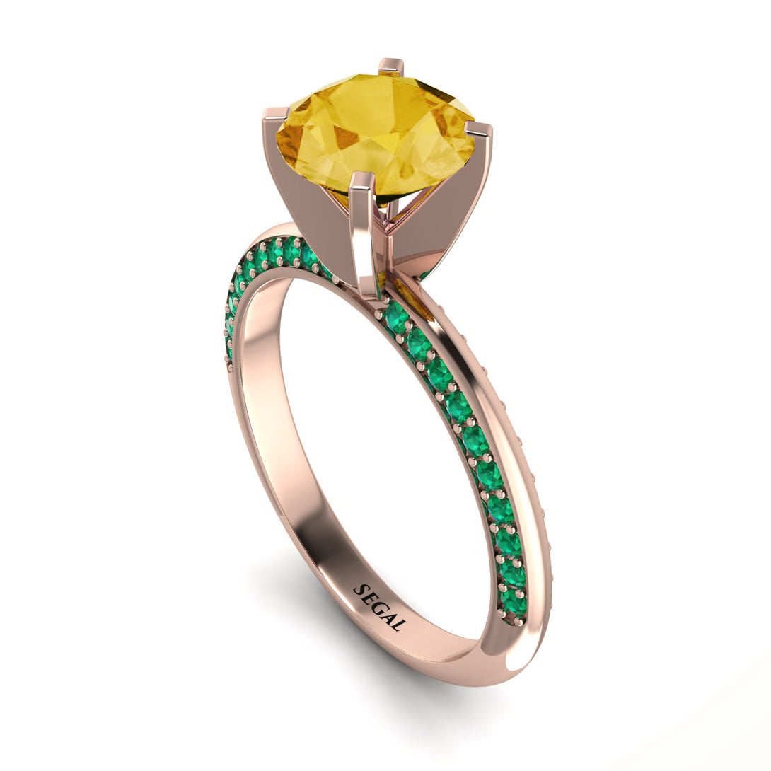 Classic Citrine Ring With A Twist - Leilani No. 605