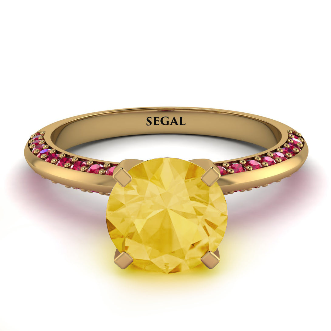 Classic Citrine Ring With A Twist - Leilani No. 610